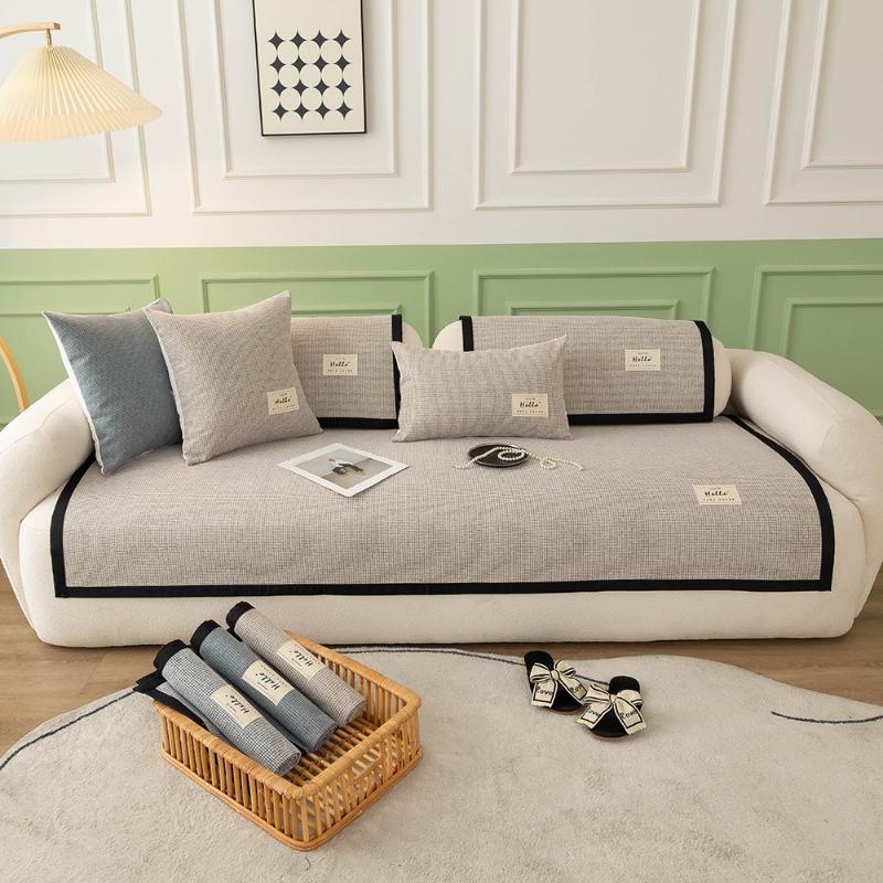 Stylish and Practical Cotton Sofa Cover with Anti-Slip and Anti-Cat Scratch Function for Four Seasons