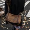 Модная Корейский Стиль Боулинг Сумка на Плечо Винтаж Элегантная Boston Сумка через Плечо Ретро PU Кожа Подушка Сумка Девочки/Женская