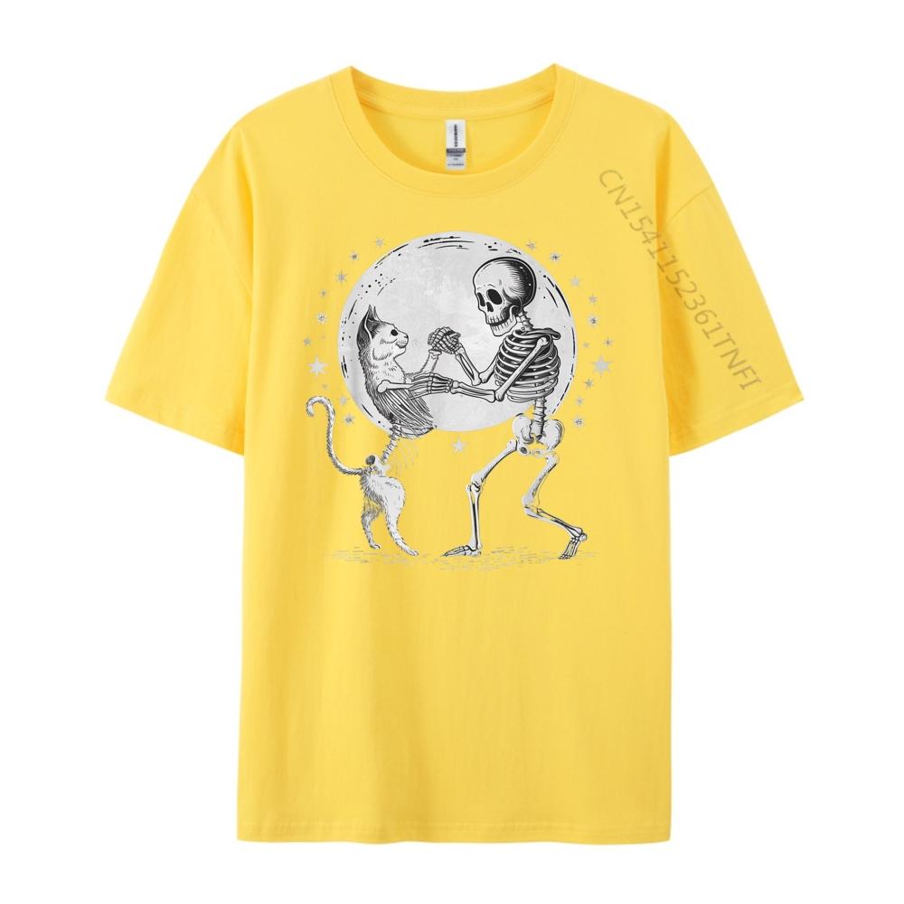 Cats and Skeletons Brand T Shirt Mens Designer Clothes Streetwear Unisex T-Shirts Group Graphic Short Sleeve