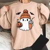 Fall Autumn Women'S Fashion O Neck Long Sleeve T-Shirt Loose Clothes Bat Pumpkin Print T Shirt For Girls Street