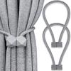Set of 2 Strong Magnetic Curtain Tiebacks with Buckle Clips