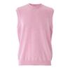 Вязаный жилет однотонный без рукавов круглый вырез вязаный пуловер унисекс жилет розовый 2183B366-700