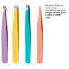 4Pcs/Set Slant Eyebrow Tweezers Set Stainless Steel Ingrown Hair Removal Tool Flat Mouth Eyebrow Clip Set