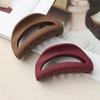 Korean Style Silicone Shark Clip Creative Solid Color Shark Clip Semilune Shaped Hair Claw  Work