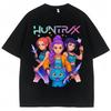 Kpop Аниме Охотники на демонов Huntrix Неуклюжий Тигр Футболка Мужская Женская Эстетичная Винтажная Футболка Оверсайз Хлопок Классическая Уличная Футболка