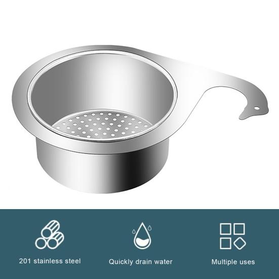 Корзина для слива кухонной раковины Swan Rack Треугольная корзина для фильтра раковины Сливная полка из нержавеющей стали для пищевых отходов Подвешивается на кран Многофункциональный гаджет