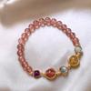 Натуральный клубничный кристалл аметист браслет из бусин простой ретро стиль Майяр легкая роскошь высококлассные изысканные украшения женщины