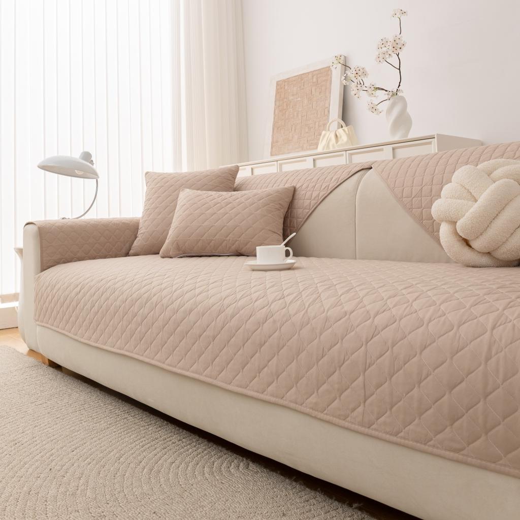1 шт. Простой однотонный стеганый противоскользящий чехол для дивана, чехол для дивана, защитная мебель для спальни, офиса, гостиной, домашнего декора