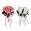 Искусственный свадебный букет, шелковый цветок, имитация розы, букет для невесты с цветами в руках