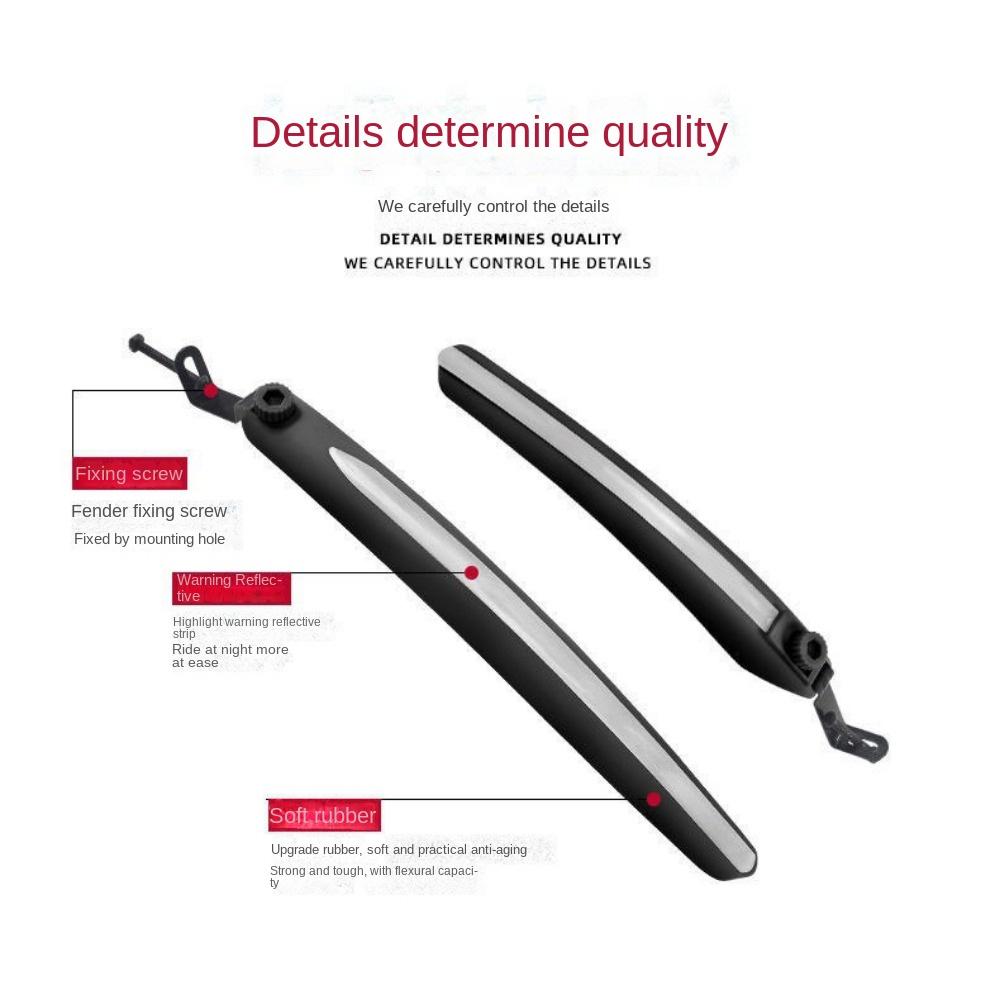 Front Rear Bicycle Mudguard Multicolor Road Bike Mud Guard Durable Bike Fender Wings Universal