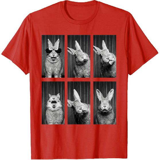 Rabbit Photobooth Bunny Funny Animal Portrait T-Shirt