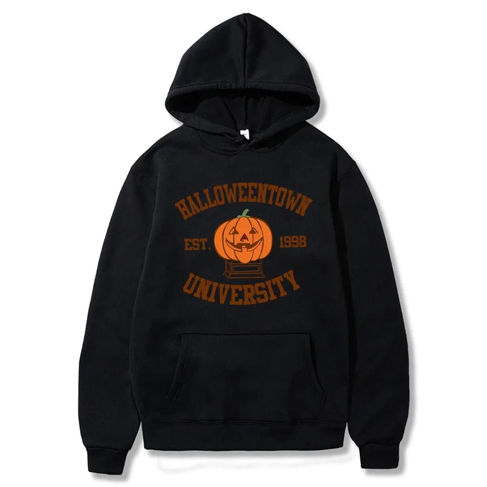 Halloweentown Hoodie Halloweentown Est 1998 Пуловер Vintage Halloween Town Осенний свитер унисекс Trendy Halloween Party Hoodies