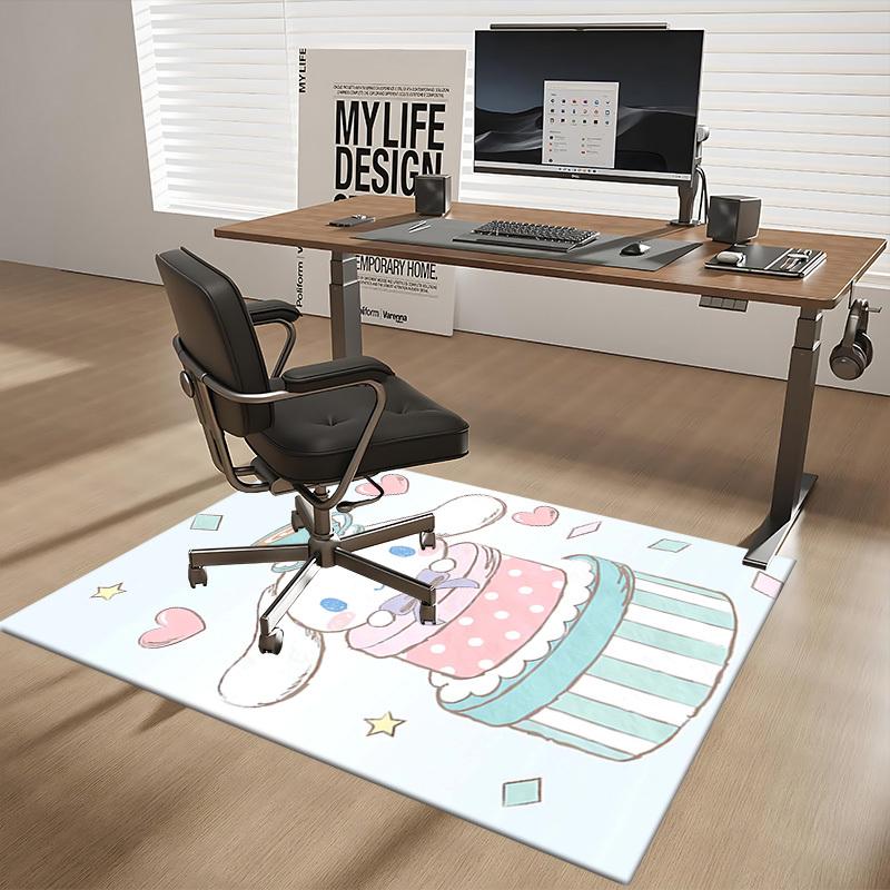 Anime Cartoon Design Chair Mat - Non-Slip Carpet for Office, Home Decor, Living Room, Bedroom, Game Room & Dormitory (Festival Gift).E064