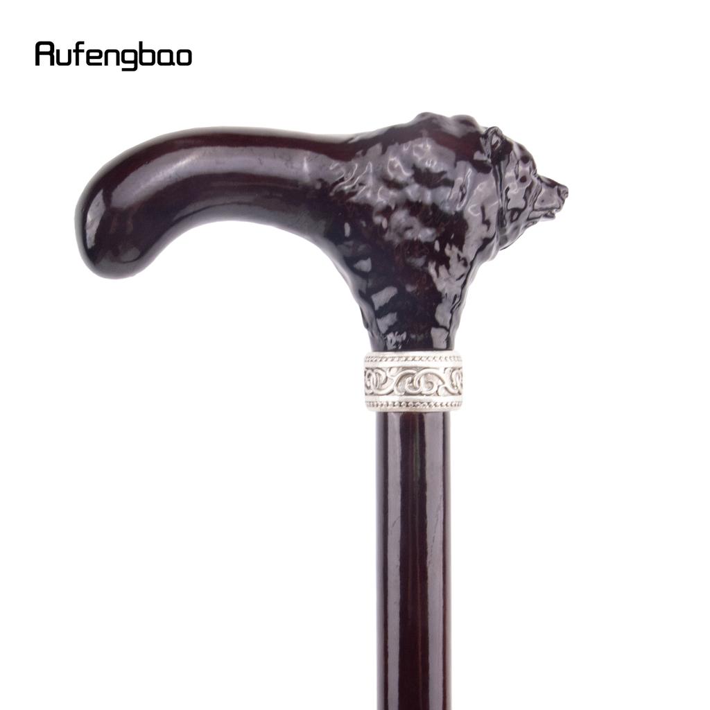 Brown Long Bear T Head  Wooden Fashion Walking Stick Decorative Cospaly Cane Halloween Mace Crutch  Wand Crosier 93cm