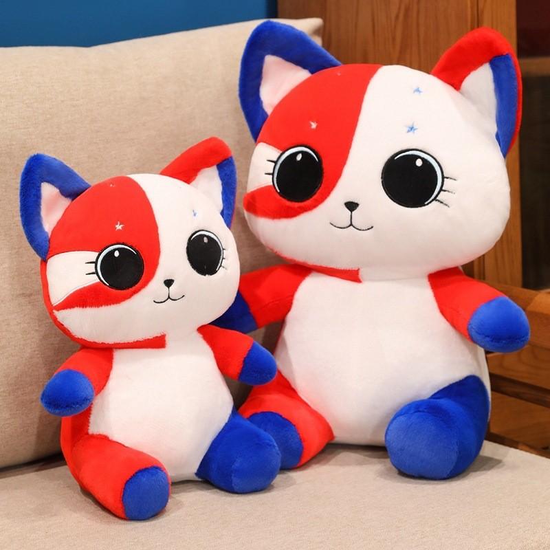 Плюшевая игрушка-кошка с дизайном американского флага для детей и взрослых