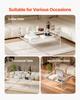 Acrylic Coffee Table, 2 Tiers Center Table with Storage Shelf, Modern Rectangle Acrylic Coffee Desk, Ideal for Dining Room, Kitchen Island,