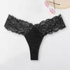 Women Underpants Breathable Lace Triangle Shape Soft No Constraint See-through Hollow Out Flower Embroidery Thin Lady