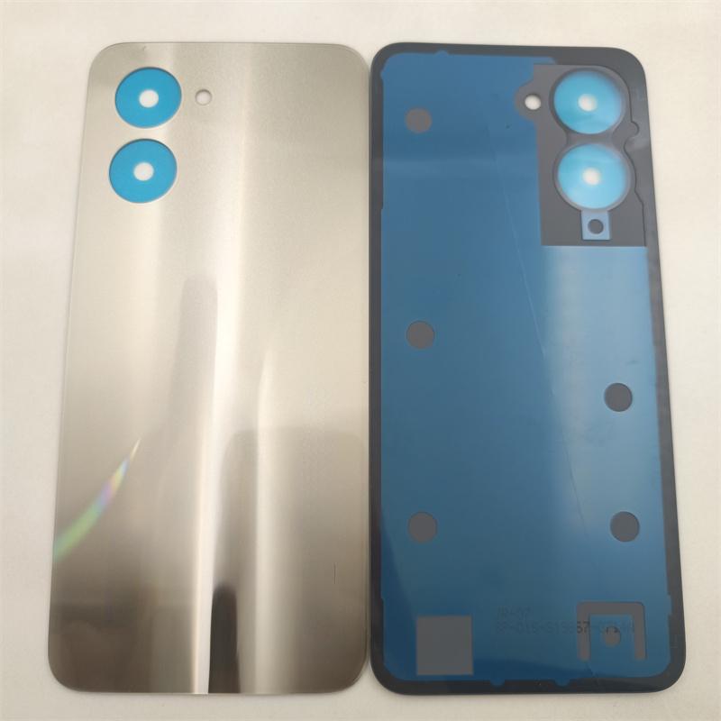 For OPPO Realme C33 RMX3624 Phone Housing Middle Frame+Battery Cover Panel Rear Housing Rear Replacement Parts