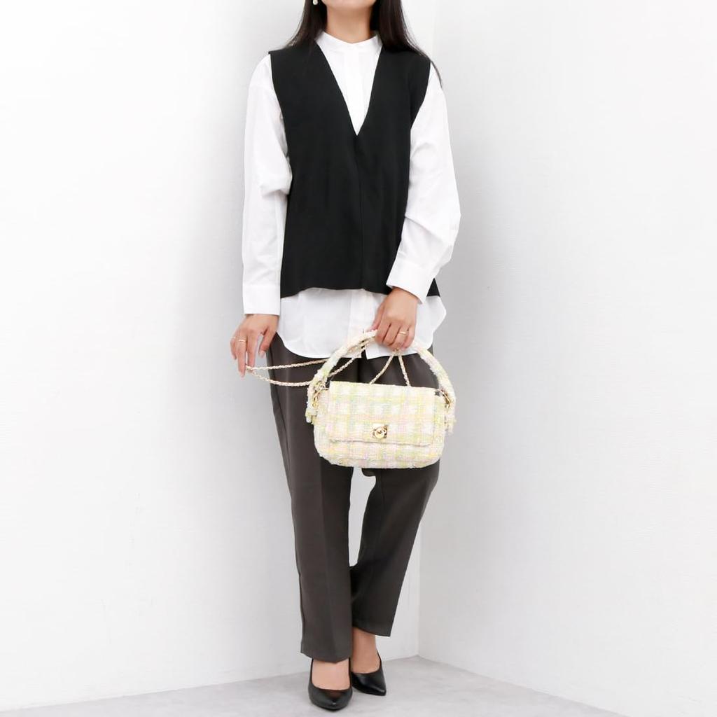 Женская твидовая сумка Kash Kash с двумя ручками и клапаном, через плечо (10-00-00380)