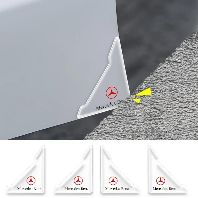 2 шт. Автомобильные накладки-защита от столкновений и царапин на двери, прозрачная наклейка для Mercedes Benz AMG W124 W202 W203 W204 W210 W211
