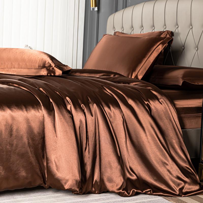 Домашняя кровать комплект простыней из четырех частей летняя шелковистая легкая прохладная простыня из трех частей пододеяльник постельное белье