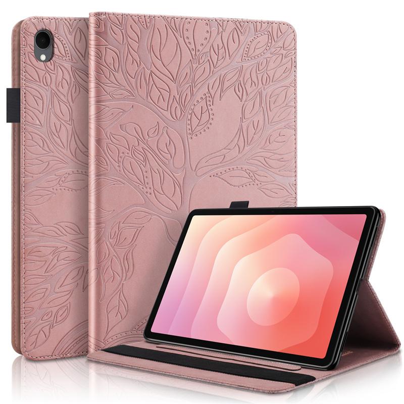 For Samsung Galaxy Tab S12 Plus Case SM-X840 X846B Embossed Tree Wallet Flip Cover For Funda Galaxy Tab S12 Plus Case 12.4 inch