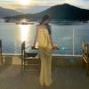Madai Kota Kinabalu Seaside Travel Beautiful Yellow Tube Top Dress Female Sexy Backless Word Holiday Dress