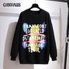 Plus Size Women's Autumn New Products In The Long Crew Neck Printed Loose Slimming Temperament Hoodie