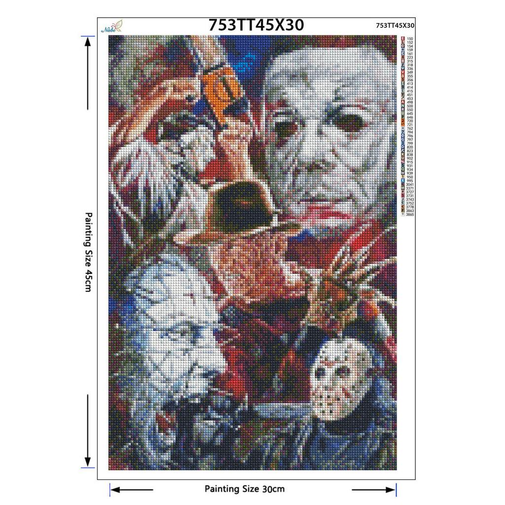 Полная, алмазная вышивка, 5D, наборы алмазных пил для рисования ужасов, вышивка крестиком, рукоделие, поделки