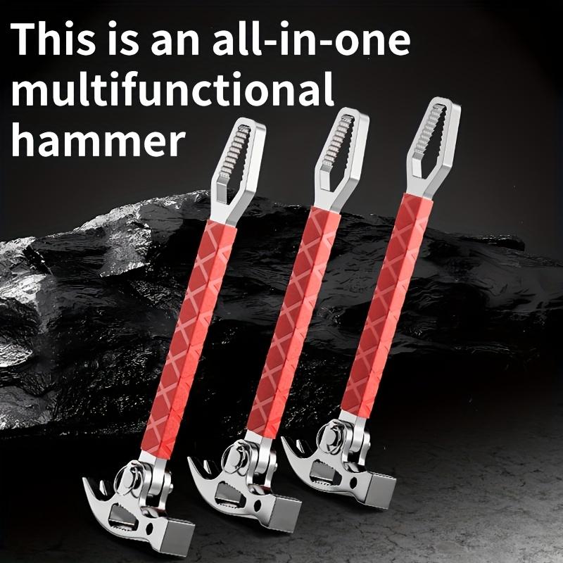 Multi Functional Sheep'S Horn Hammer with Wrench Function - Magnetic Woodworking Hammer, Polished High Carbon Steel, No Assembly Required