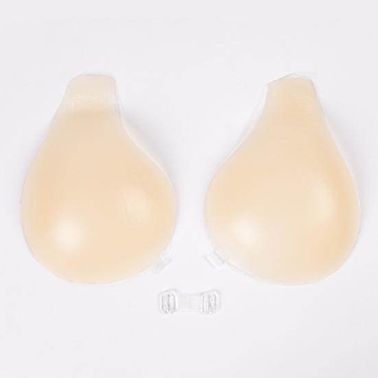 1 Pair Adhesive Chest Patches Silicone Invisible Anti-slip Reusable Natural Lift Fit Push-Up Bra Backless Strapless Outfits Soft Nipple Covers
