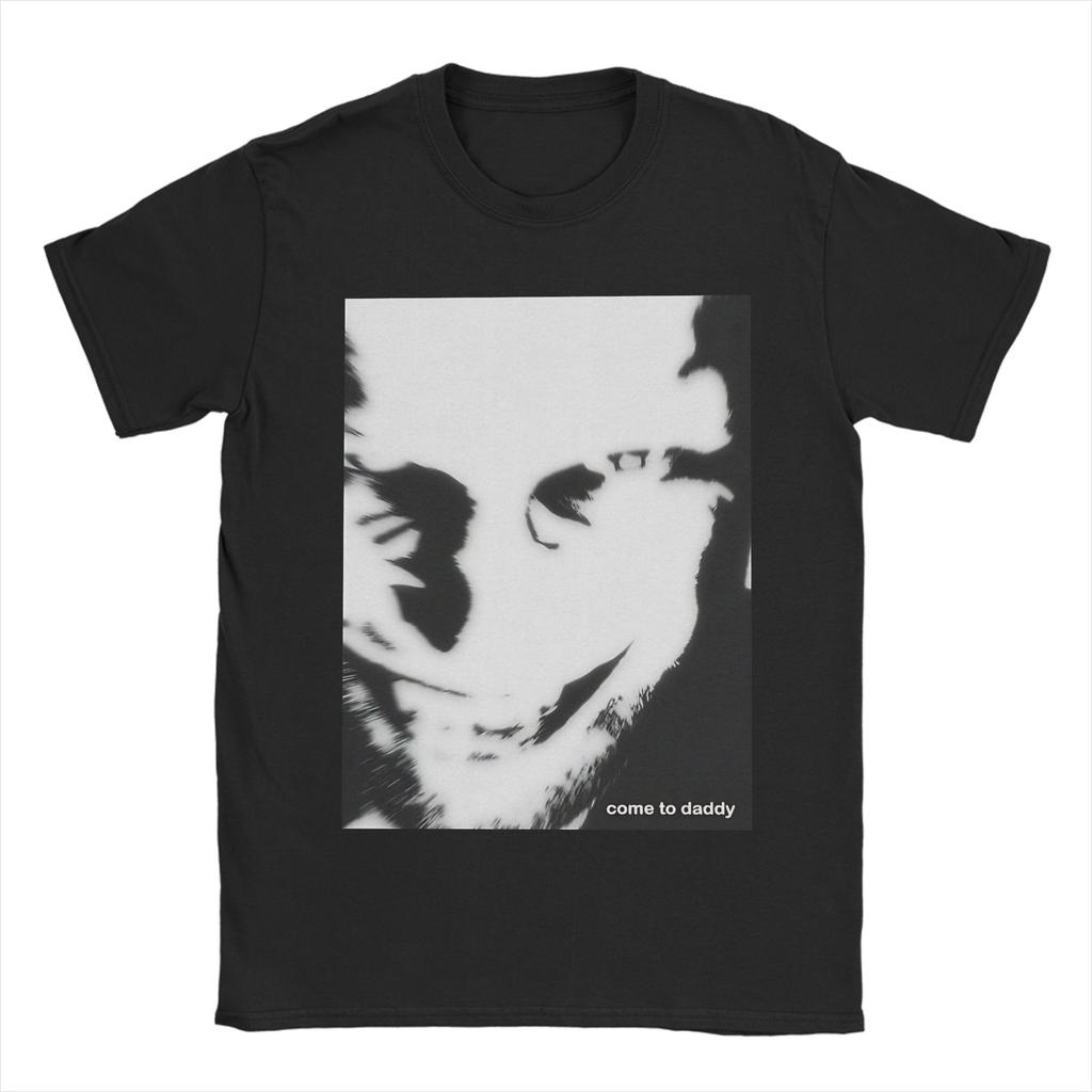 Винтажная футболка Пляж Aphex Twin Come To Daddy Хип-хоп футболки Хлопковая футболка для взрослого Y2K Смешные Дешевые Топы с коротким рукавом
