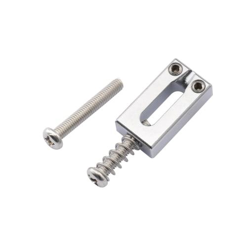 Musiclily Ultra 10.8mm Brass Bridge Saddles for Strat/Telecaster Electric Guitars, Chrome (Set of 6)