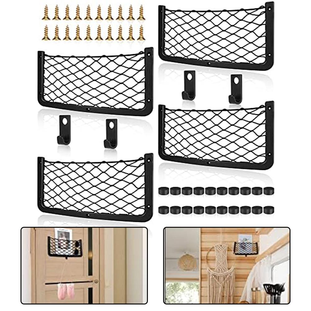 Practical Storage Organizer for Vehicles 4 Pack Mesh Design