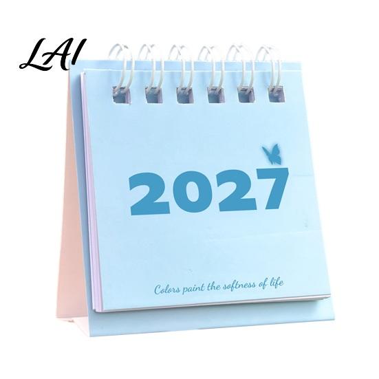 Стильный Офисный Аксессуар Мини Настольный Календарь Янв 2027. 2027 по Дек. Настольная функциональная рабочая станция-блокнот с откидной крышкой, настольный календарь,