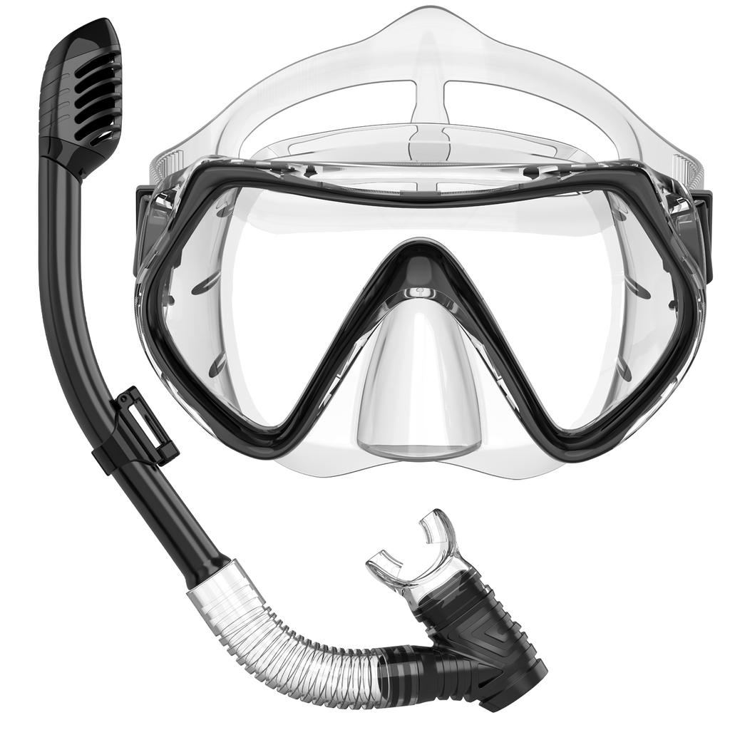 Детский комплект масок для подводного плавания с маской и трубкой, противотуманные линзы HD, плавательная маска, безопасное дыхание, принадлежности для игр в воде, плавательное оборудование