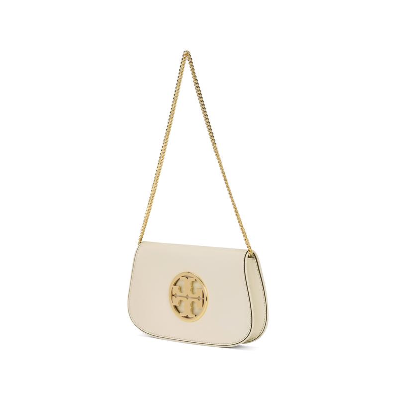 TORY BURCH Flap hidden magnetic buckle detachable shoulder strap leather crossbody bag shoulder bag women's ivory 152250-104