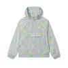 X MAISON KITSUNE Оригинальный принт логотипа Модная свободная тканая куртка с капюшоном и рукавами реглан с длинным рукавом Женские куртки Серо-бежевый F11W529702F-GY