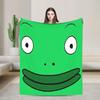 Я Мистер Лягушонок Улыбающиеся Друзья Плед Теплый Мягкий Забавный Плюшевый Плед для Дивана Кровати Декоративный Фланелевый Покрывало Покрытие для Кровати