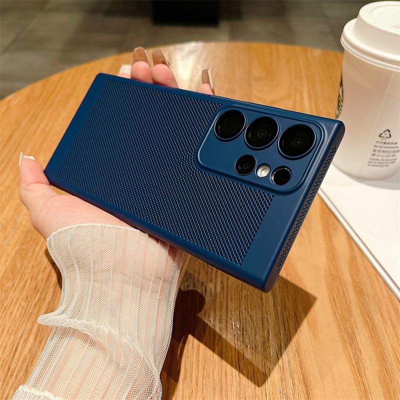 Подходит для Samsung S25Ultra сетка для рассеивания тепла дышащий чехол для мобильного телефона ультратонкий s24 противоударный NOTE20u всесторонний защитный чехол