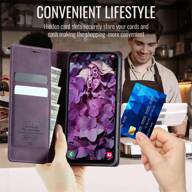 Магнитный кожаный чехол-книжка для телефона Samsung Galaxy S26 S25 FE S24 S23 Plus S22 S21 S20 Ultra A57 A17 A56 A36 A16 A55 A35 A15 A54 A34 A14 Кошелек