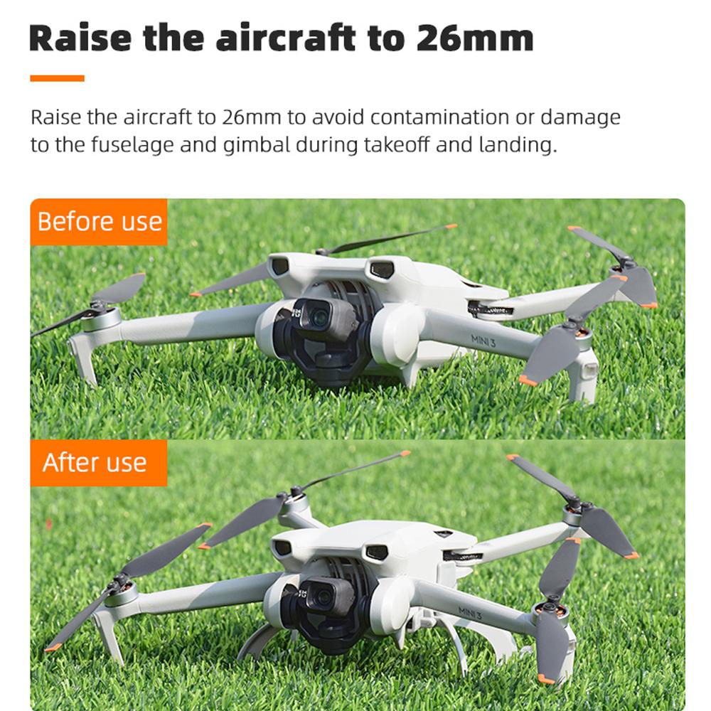 Посадочные стойки BRDRC для дрона DJI Mini 3/3 Pro Складной расширительный комплект Быстросъемный Защита высоты Удлиненные ножки