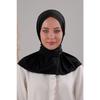 Women's Hijab Practical Snap Fastener Sandy Scarf Ready Made Sea Pool Matching Shawl Black