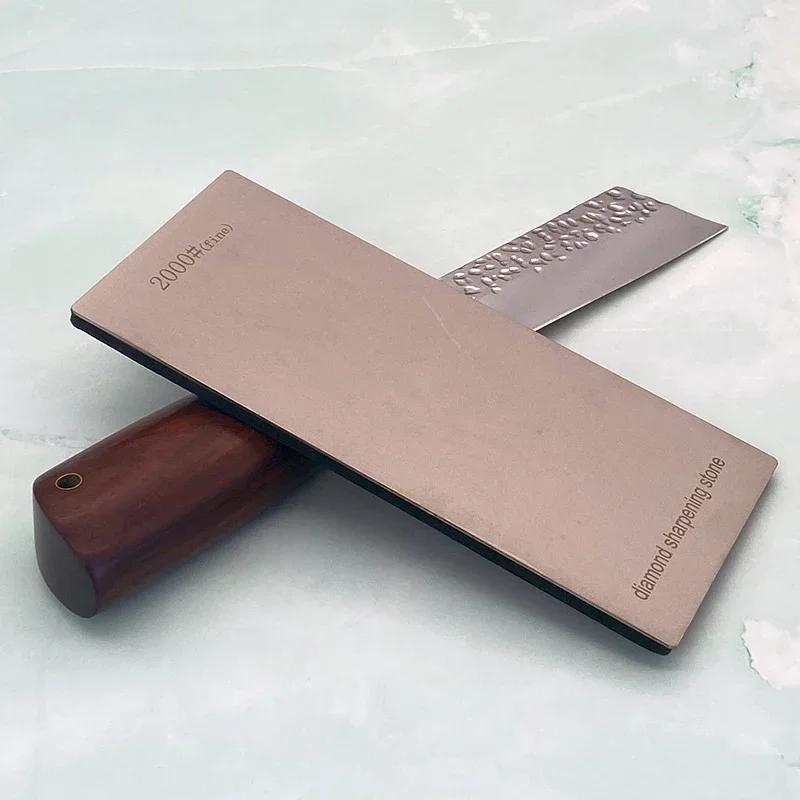 Алмазные точильные камни 120/600/1500/3000 грит Точилка для ножей Нескользящая основа Набор инструментов для заточки кухонных ножей Пластина-хлопья