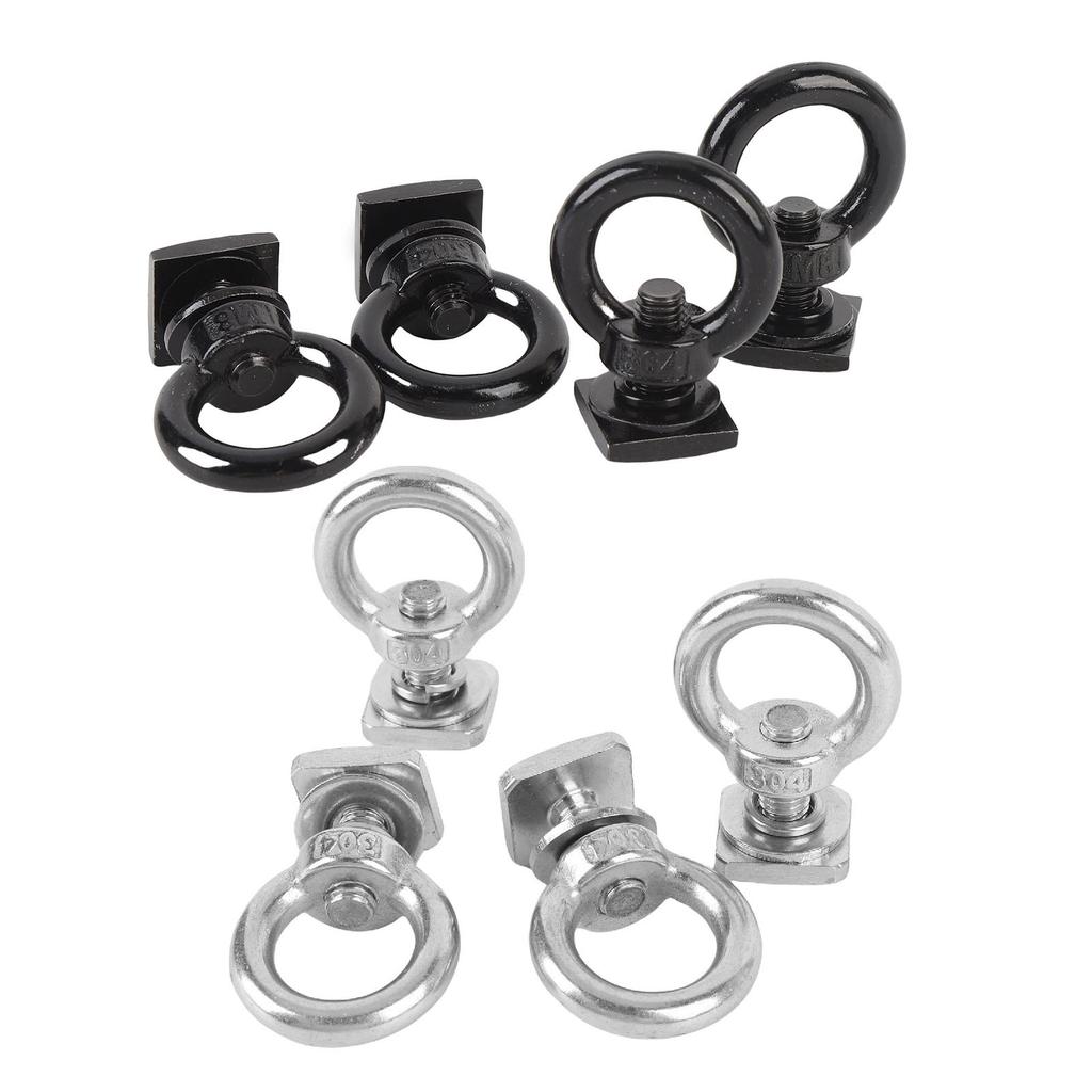T Bolt Eye Nut Kit Stable Support Stainless Steel T Track Mount Tie Down High Hardness for Holding Tie Down Straps