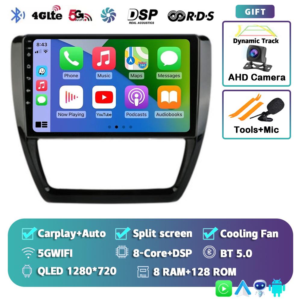 Android 14 Carplay Автомагнитола для Volkswagen VW Sagitar Jetta 6 Bora 2011-2018 2Din Мультимедийный Плеер Стерео DVD Головное Устройство