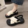 The 2025New Style of Sandals for Women Is Fashionable,High-end,Thick-soled,Versatile,Casual Roman Shoes and Simple Women's Shoes
