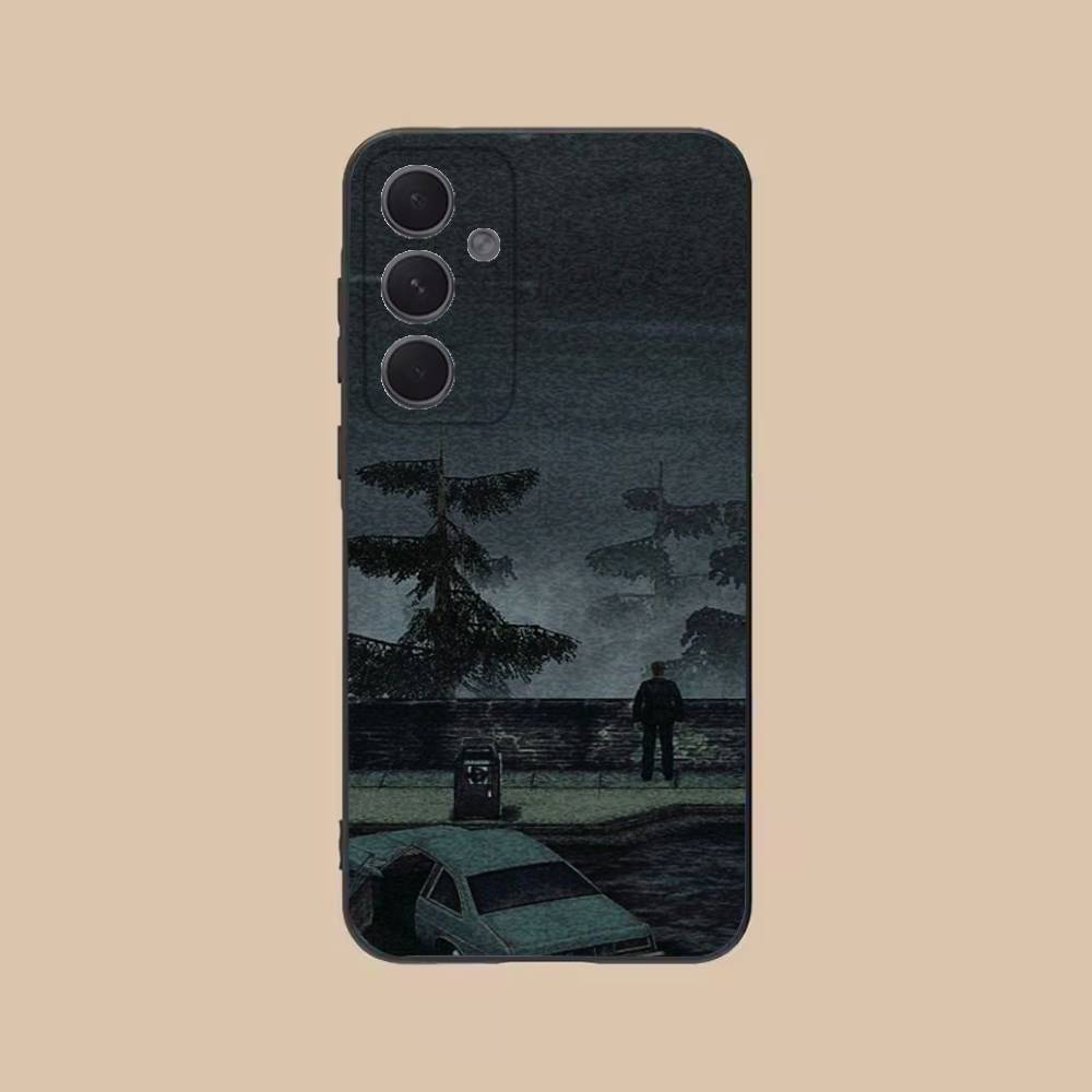 S-Silent H-Hill Чехол для телефона Samsung S25,24,21,22,23,20,S30,Ultra,Plus,Fe,Lite,Note,5G Черный