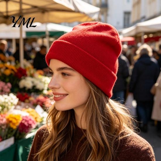 Warm Head Protection Gear Unisex Solid Color Knit Beanies, Classic Slouchy Skull Cap for Winter, Outdoor Sports Winter Hat Casual Headwear Men Women,