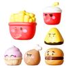 Stress Relief Fast Food Toy Bubble Popping Cartoon Hamburger French Fries Drumstick Ice Cream Cola Squeeze Toy Office Worker
